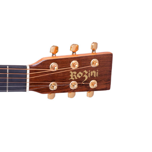 Headstock com tarraxas douradas blindadas de alta precisão