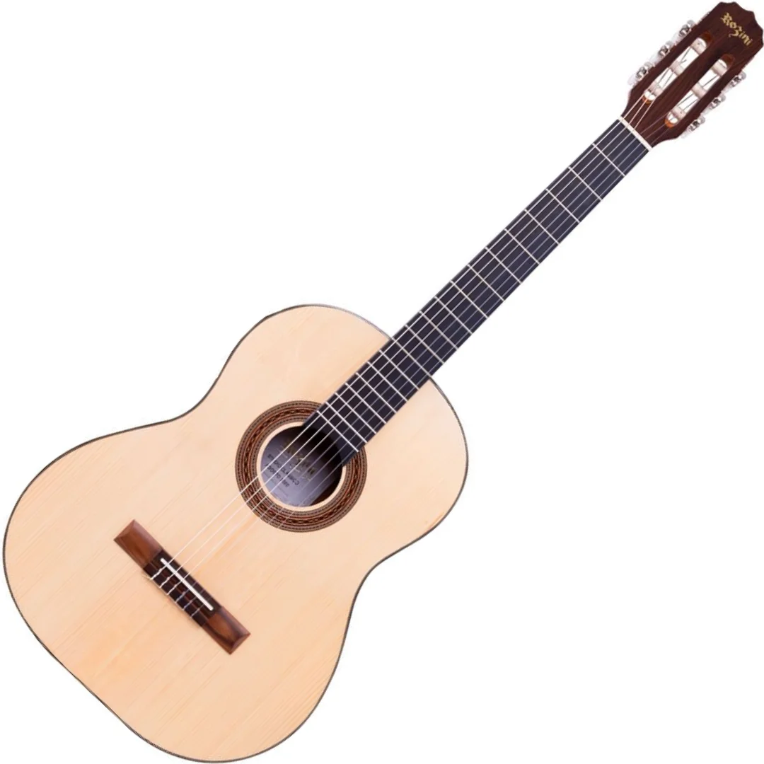 Violão acústico Rozini Studio RX210 clássico nylon brilho natural tampo maciço iniciante intermediário