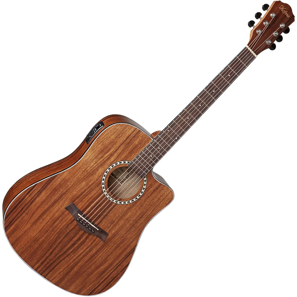 Violão Hofma HMF280 dreadnought eletroacústico aço natural satin captação piezo