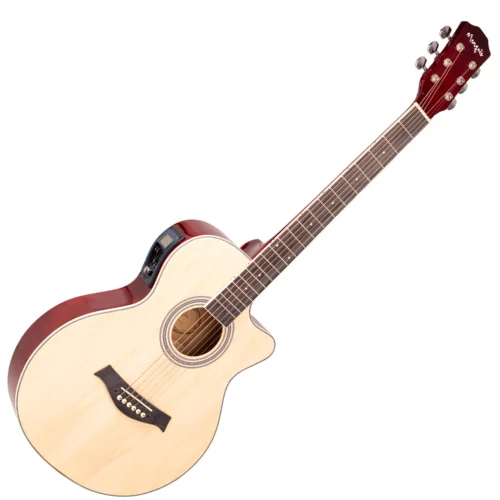 Violão eletroacústico Marquês VA-205NTEQ cutaway natural brilho aço captação LC-5 solos gospel sertanejo