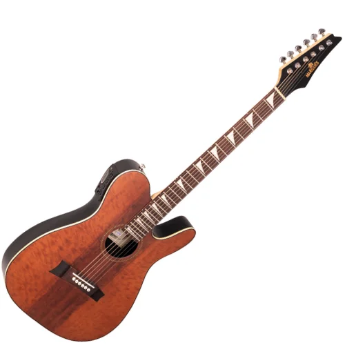 Violão eletroacústico Marquês VA-44MVEQ flat sonic mahogany veluto aço captação MET-A08 acabamento premium