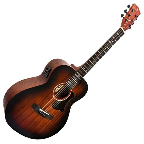 Violão eletroacústico Michael Enigma VME610 Tobacco Burst acabamento degradê marrom dourado para shows