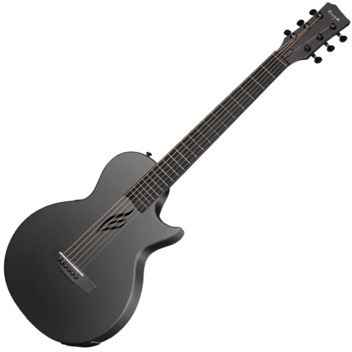 Violão eletroacústico Seizi Nova Go Black em fibra de carbono com sistema AcousticPlus 2.0 efeitos e Bluetooth
