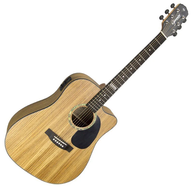 Violão Giannini GF1D CEQ Zebra eletroacústico aço cutaway equalizador visual marcante