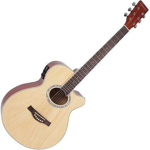 Violão Giannini GSF1R Natural Mini Jumbo eletroacústico aço com afinador integrado palco