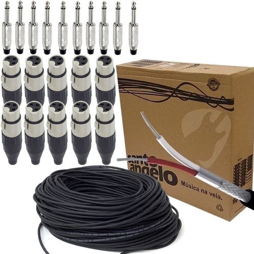 Cabo Mic Santo Angelo 50 Mts X30 + 10 P10 Sa2x + 10 Xlr Feme