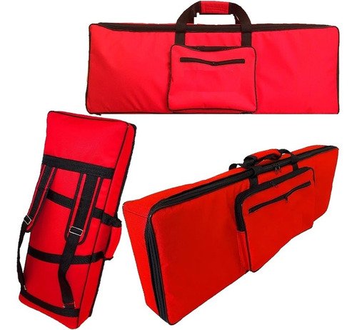 Capa Bag Para Teclado Yamaha Psr-sx700 Master Luxo Vermelho