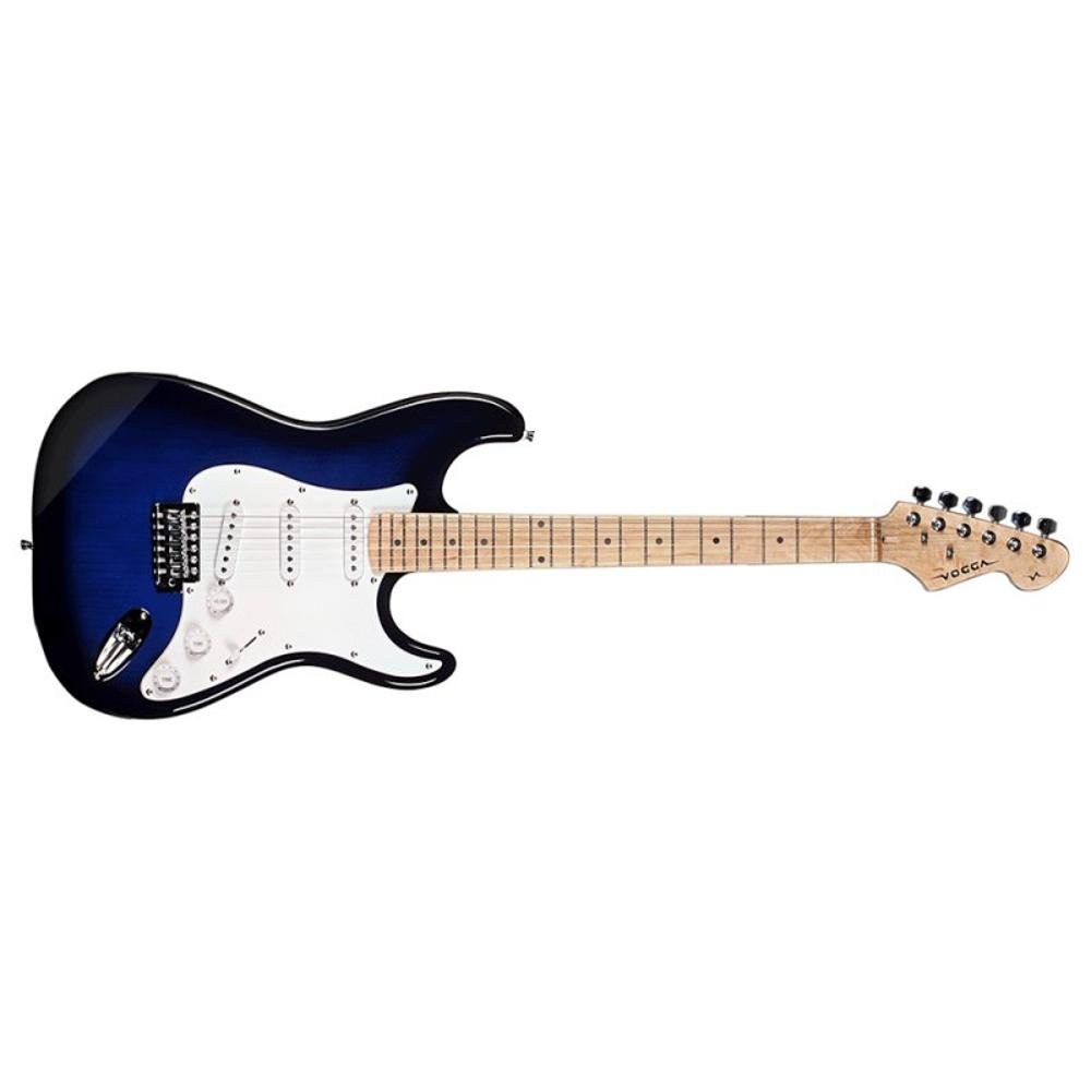 Guitarra Vogga St Standard Vcg601n Sb Azul Sunburst 3 Captadores Single Coil E Tarraxas Cromadas