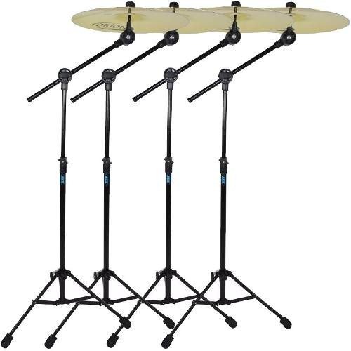 Kit 4 Estantes Girafa De Prato Bateria C/ Feltro B12g Ask