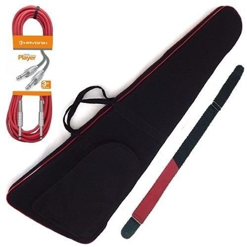 Kit Capa Bag P/ Contrabaixo Master Luxo + Correia Cabo P10 /