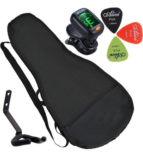 Kit Capa Para Cavaco Acolchoada C/ Afinador Suporte Palhetas