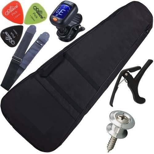 Kit Capa Violão C/ Multi Acessórios Afinador Palheta Correia