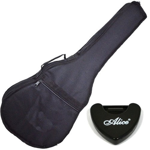 Kit Capa Violão Folk Nylon 600 Acolchoada C/ Porta Palhetas