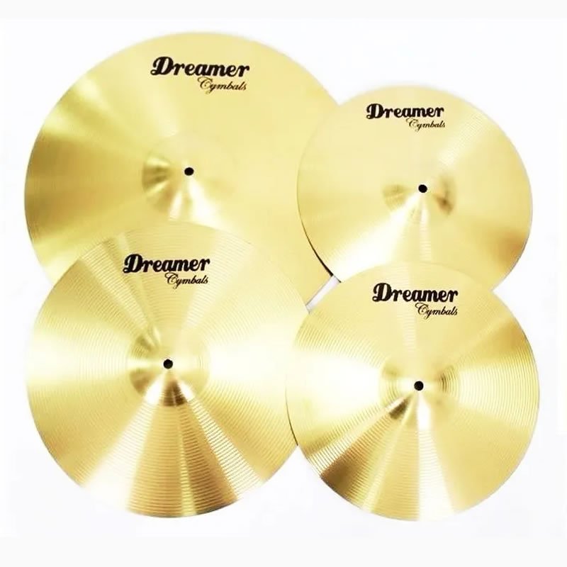 Kit De Pratos Para Bateria Dreamer Brass 14/16/20 + Bag