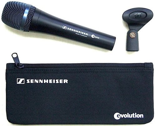 Kit Microfone Profissional Sennheiser E945 Dinâmico C/ Cabo Com 10