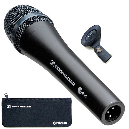 Kit Microfone Profissional Sennheiser E945 Dinâmico C/ Cabo Com 10