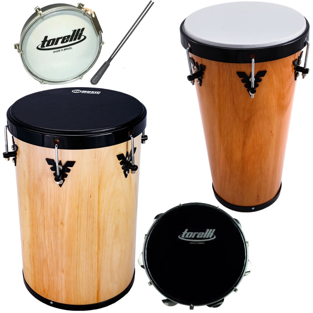 Kit Percussão Samba E Pagode Rebolo E Timba Tamtamzinho