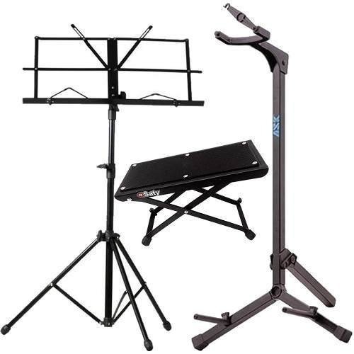 Kit Suporte Violão Ask G3s + Descanço Pé + Estante Partitura
