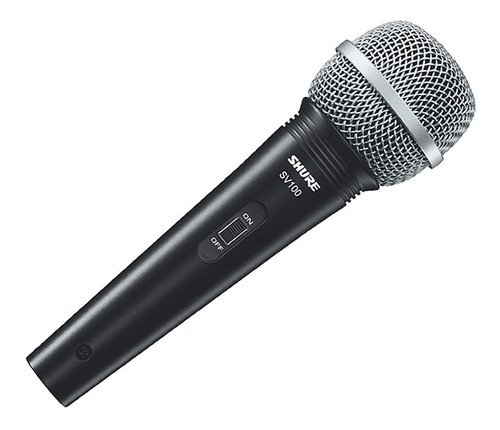 Microfone Profissional Dinâmico C/ Cabo Sv100 Shure Original