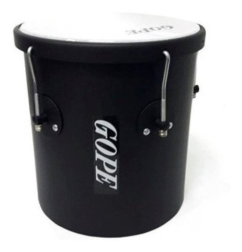 Repique De Mão Gope 30x12 Em Alumínio Preto 10 Afinações