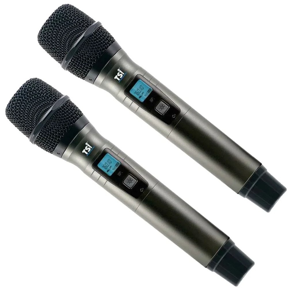 Sistema de Microfone Sem Fio 600 Canais TSI BR-8000 UHF - TSI