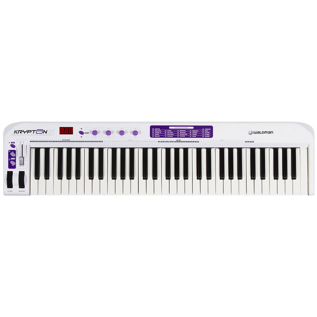 Teclado Controlador  Waldman Krypton 61 USB / MIDI 61 Teclas Sensitivas