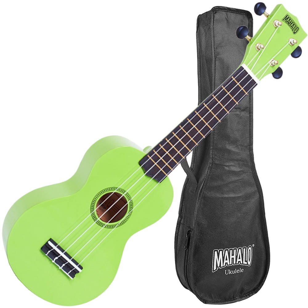 Ukulele Soprano Mahalo Mr1 Verde Cordas Aquila E Capa Mr1gn