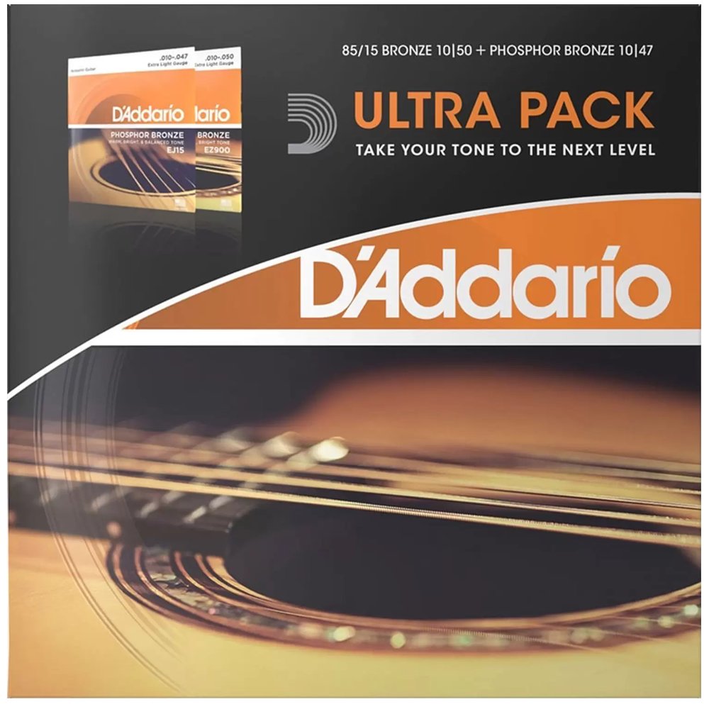 Kit De Corda Violão Daddario Ez900 + Ej15 Selo Importadora