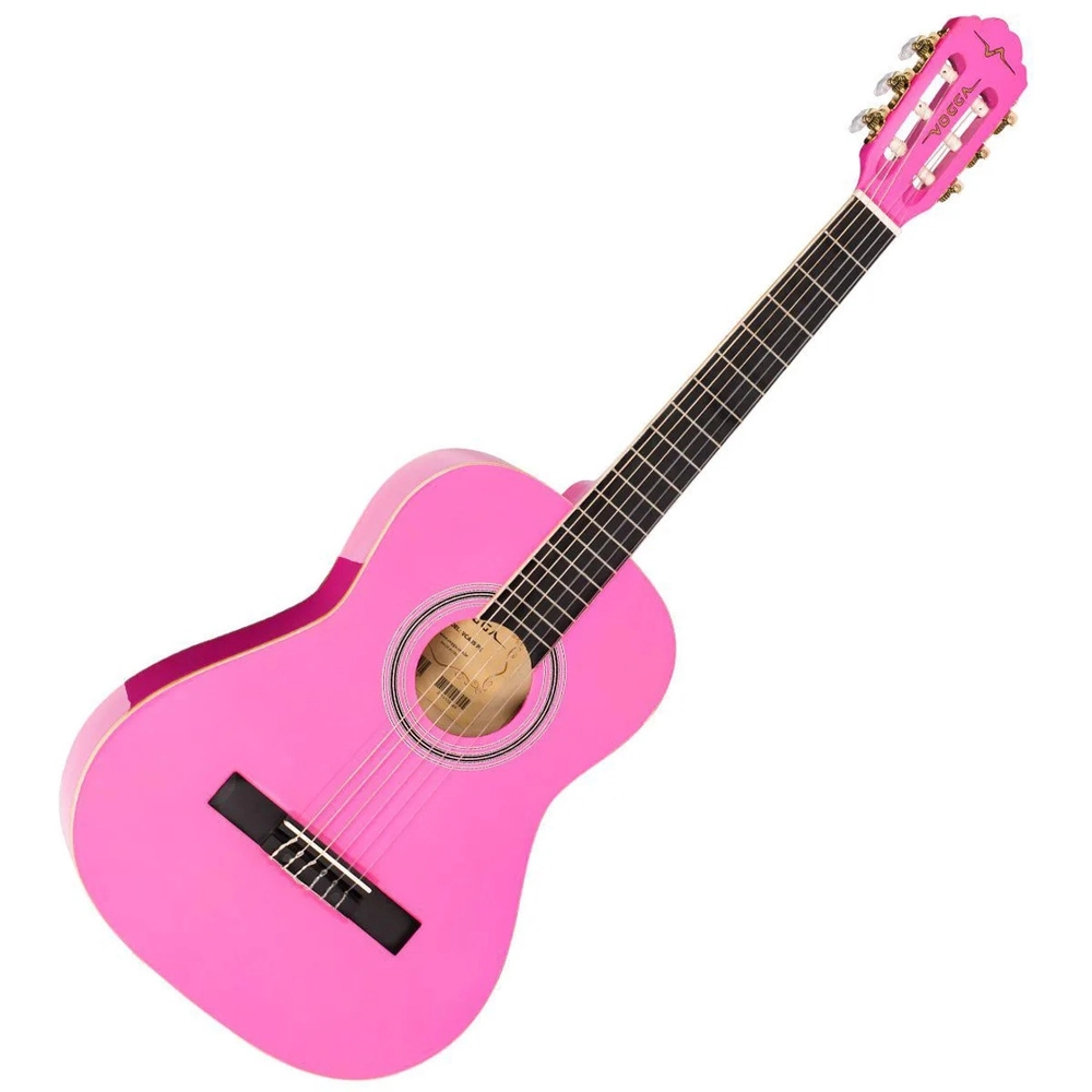 Violão Acústico Clássico Nylon Infantil Vca95 Rosa Vogga