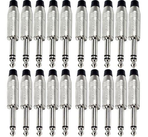 20 Plug Conectores P10 Santo Angelo Sa2x 10 Mono + 10 Stereo