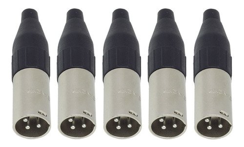 5 Plug Xlr Macho Canon Sa2x Linha Santo Angelo Original