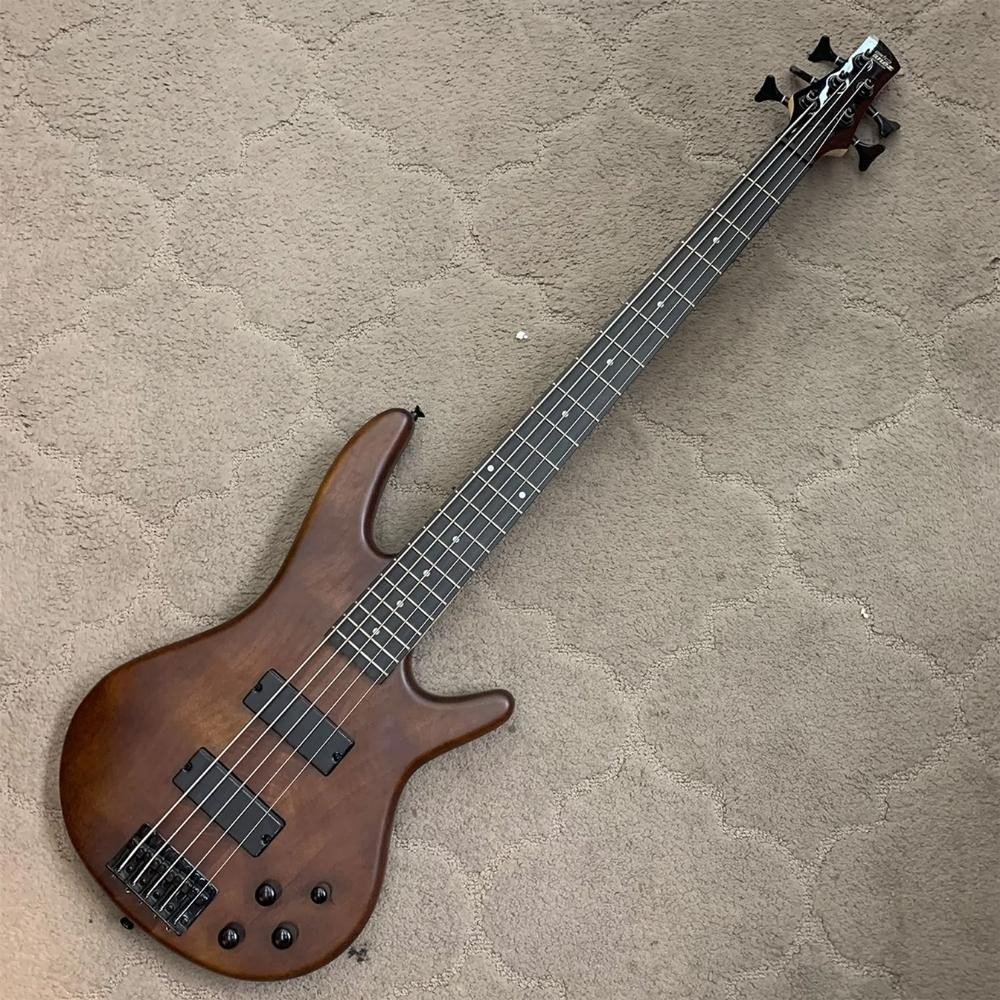Baixo 5 Cordas Ibanez gsr 205B Walnut Fosco Marrom Escuro nt