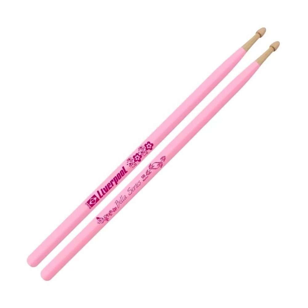 Baqueta Liverpool Bella Series Marfim Padrão 5B Rosa LB-5BM com Ponta de Madeira