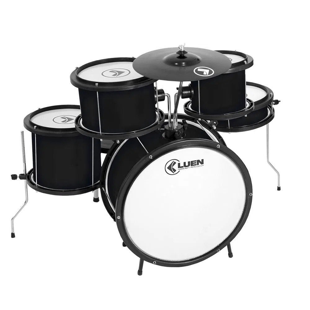 Bateria Infantil Pop Preta Luen