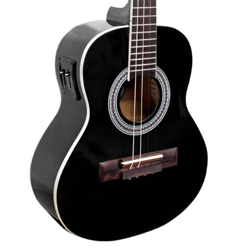Cavaquinho Eletroacústico Giannini Start CS14 EP Black BK com Tampo American Cherry Braço Okoume Escala Laurel 19 Trastes