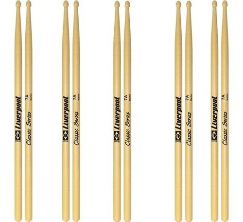 Kit 10 Baquetas Para Bateria Ll7am Liverpool Envio 24 H R S