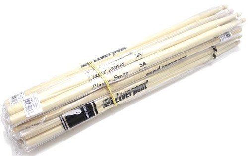Kit 10 Pares De Baquetas Liverpool Classic Series 5a Marfim