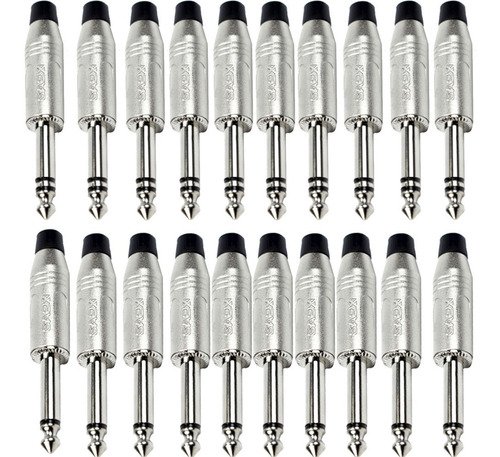 Kit 10 Plug P10 Mono + 10 Plug P10 Stereo Santo Angelo