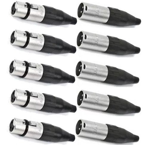 Kit 20 Conectores Santo Angelo Xlr Macho / Fêmea Sa2x