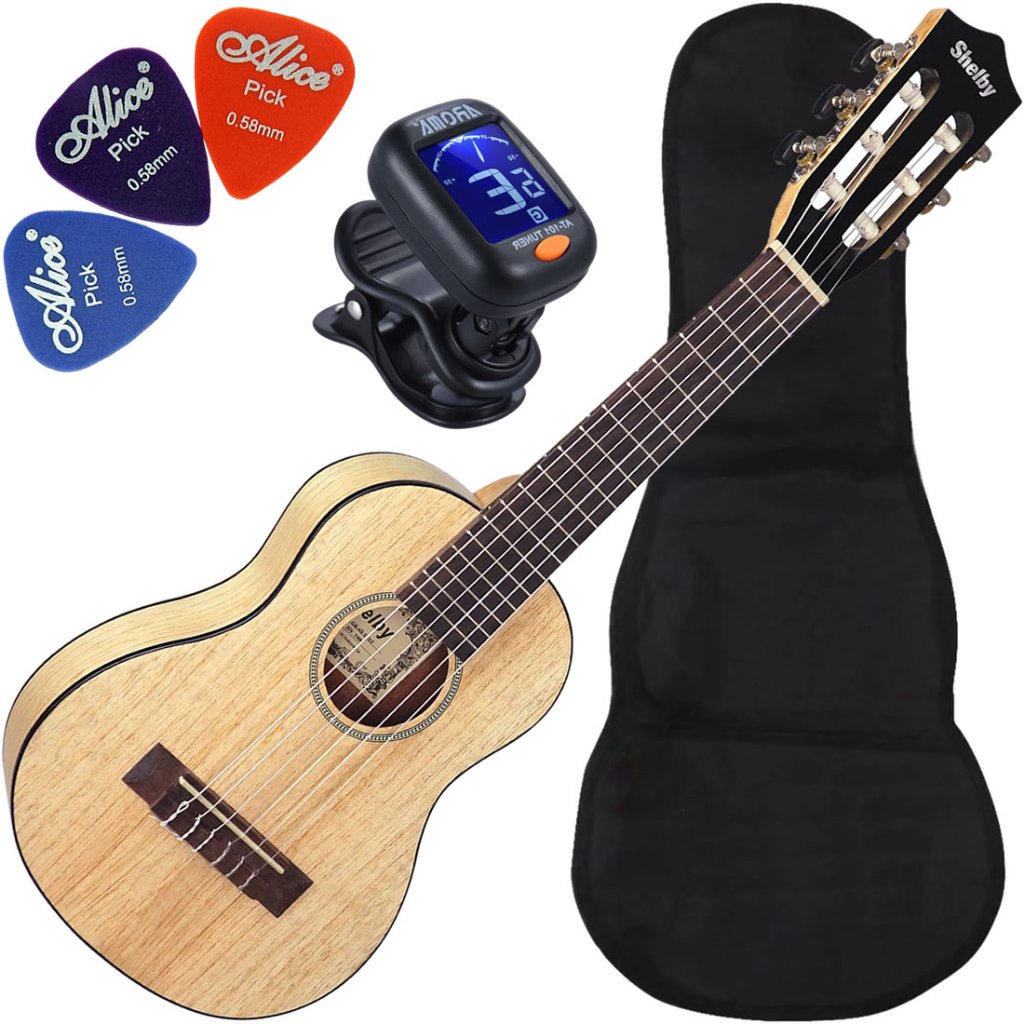 Kit Guitalele Acústico Nylon Shelby Gk6d Cedro Branco Ux01