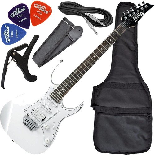 Kit Guitarra Elétrica Profissional Gio Ibanez Grg 140 Branca