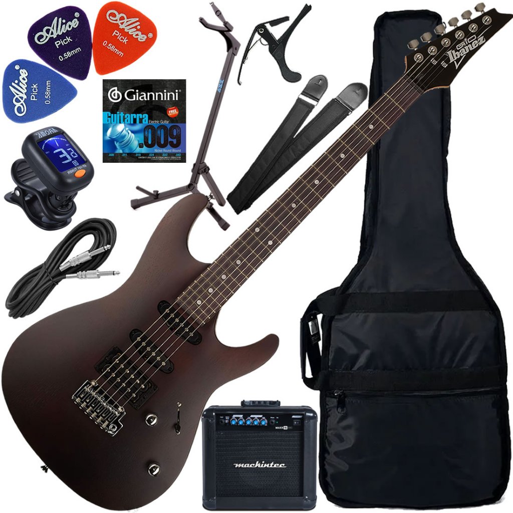 Kit Guitarra Ibanez Gio GSA60 HSS Walnut Flat WNF Gx03