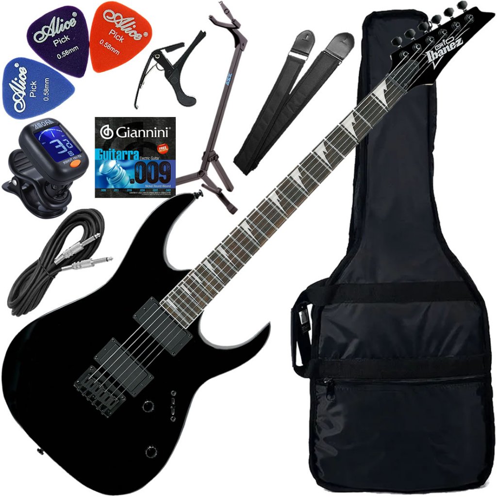Kit Guitarra Ibanez GRG121 DX HH Black Flat BKF Gx02