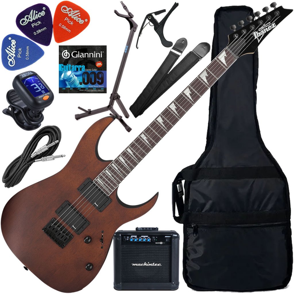 Kit Guitarra Ibanez GRG121 DX HH Walnut Flat WNF Gx03 Com 10% OFF