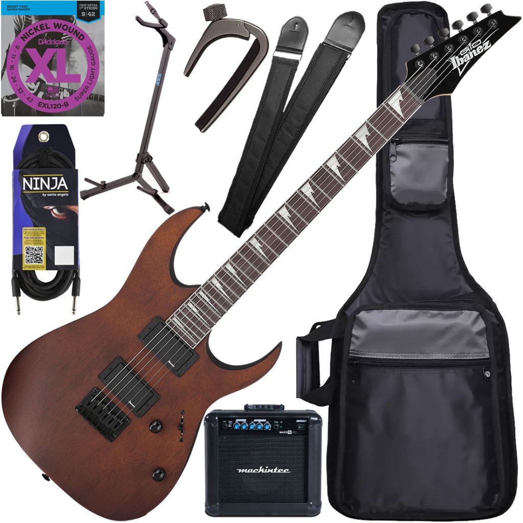 Kit Guitarra Ibanez GRG121 DX HH Walnut Flat WNF Gx04