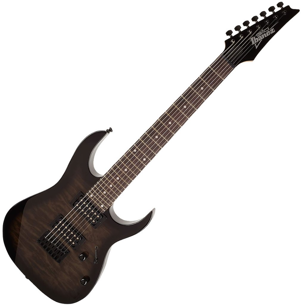 Kit Guitarra Ibanez GRG-7221 QA HH 7 Cordas Transparent Black Sunburst TKS Gx04