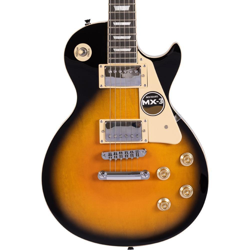 Kit Guitarra Les Paul Strike Michael Gm750N Vs Sunburst Gx01