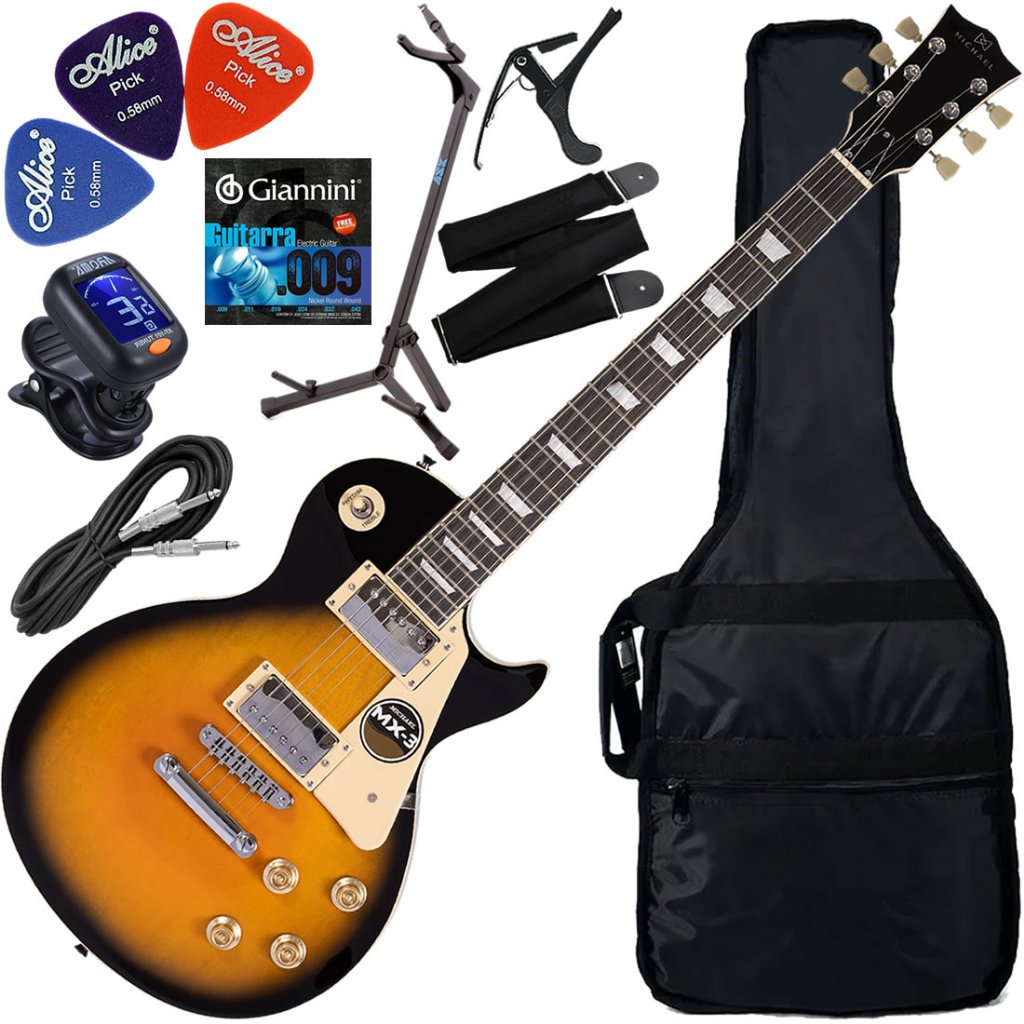 Kit Guitarra Les Paul Strike Michael Gm750N Vs Vintage