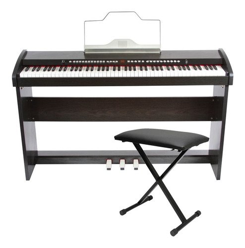 Kit Piano Digital 88 Teclas Clg88 Waldman C/ Banqueta Bt10