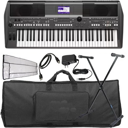 Kit Teclado Profissional  61 Teclas 416 Sons Psr-s670 Yamaha